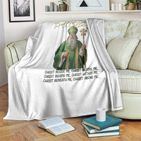 Saint Patrick Ora Pro Nobis Throw Blanket Irish Christian Prayer