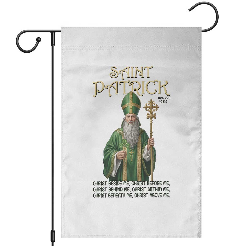 Saint Patrick Ora Pro Nobis Garden Flag Irish Christian Prayer