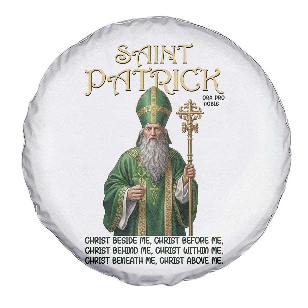 Saint Patrick Ora Pro Nobis Spare Tire Cover Irish Christian Prayer