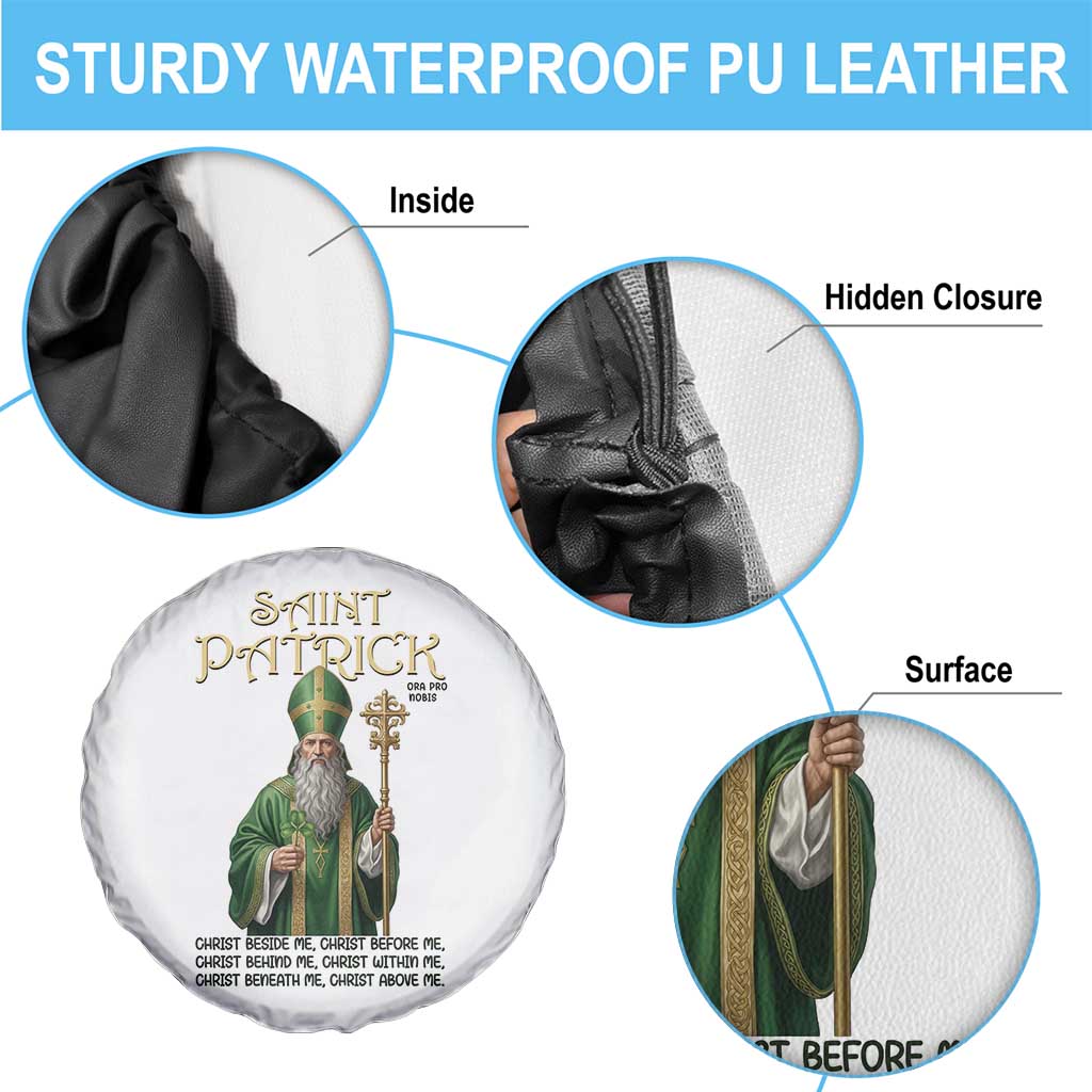Saint Patrick Ora Pro Nobis Spare Tire Cover Irish Christian Prayer