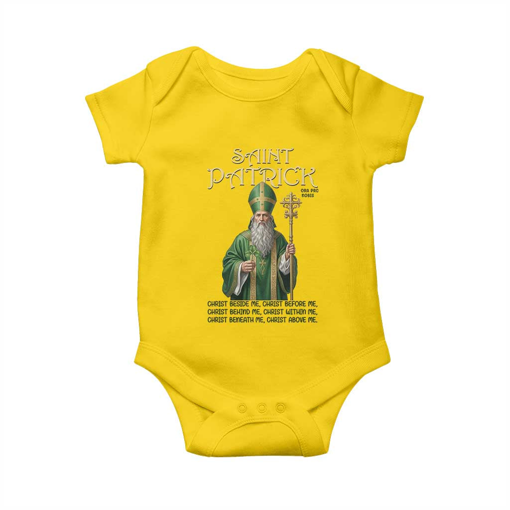 Saint Patrick Ora Pro Nobis Baby Onesie Irish Christian Prayer