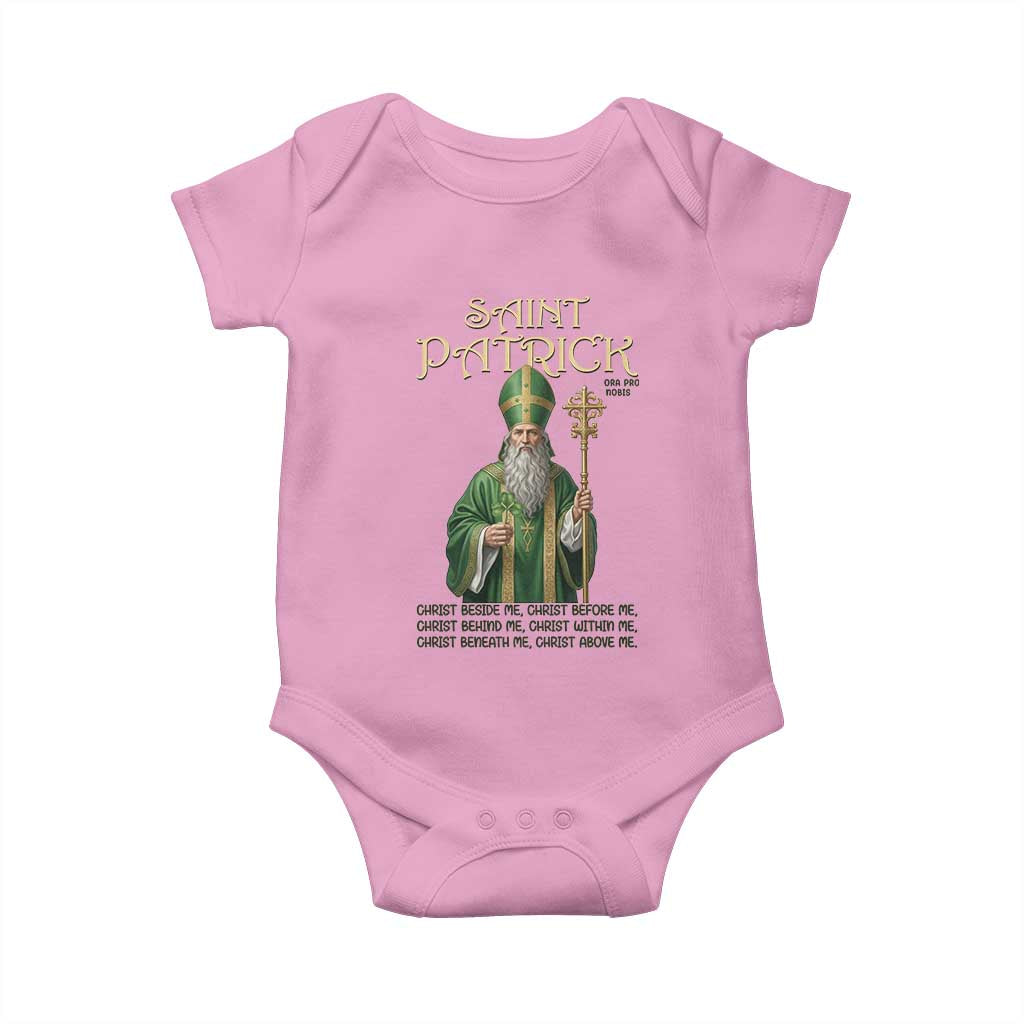 Saint Patrick Ora Pro Nobis Baby Onesie Irish Christian Prayer
