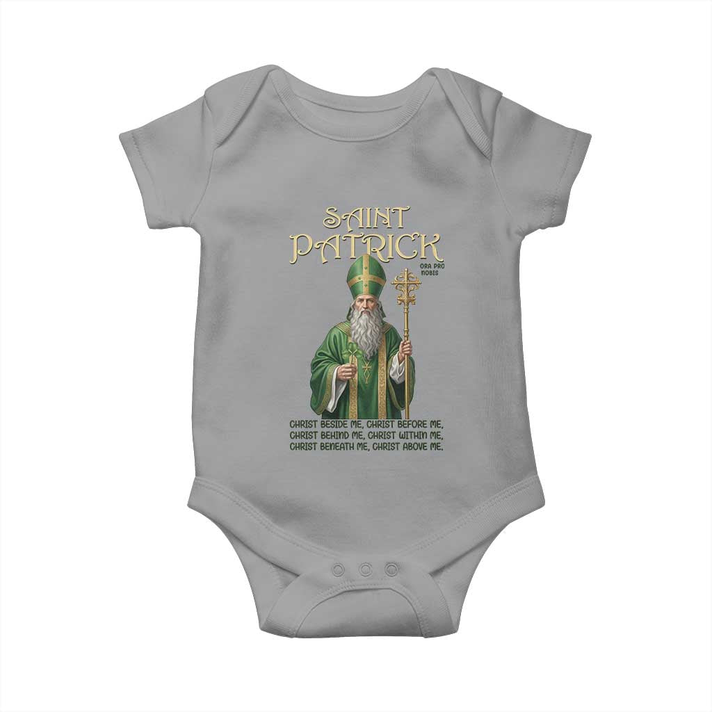 Saint Patrick Ora Pro Nobis Baby Onesie Irish Christian Prayer