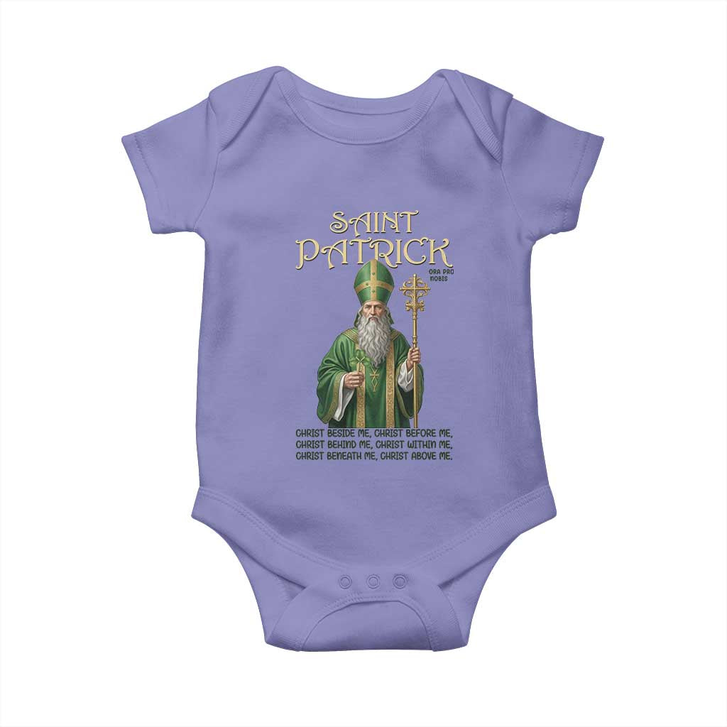 Saint Patrick Ora Pro Nobis Baby Onesie Irish Christian Prayer