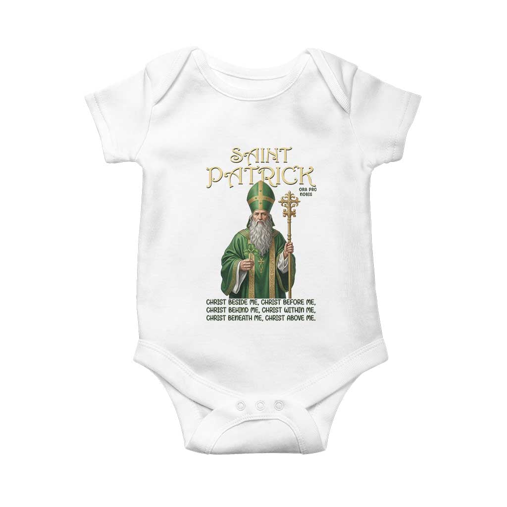 Saint Patrick Ora Pro Nobis Baby Onesie Irish Christian Prayer