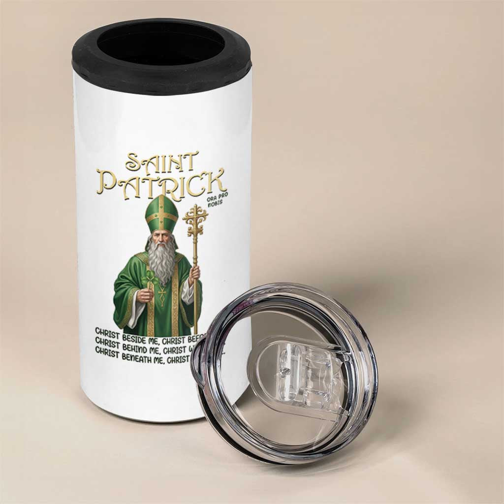 Saint Patrick Ora Pro Nobis 4 in 1 Can Cooler Tumbler Irish Christian Prayer