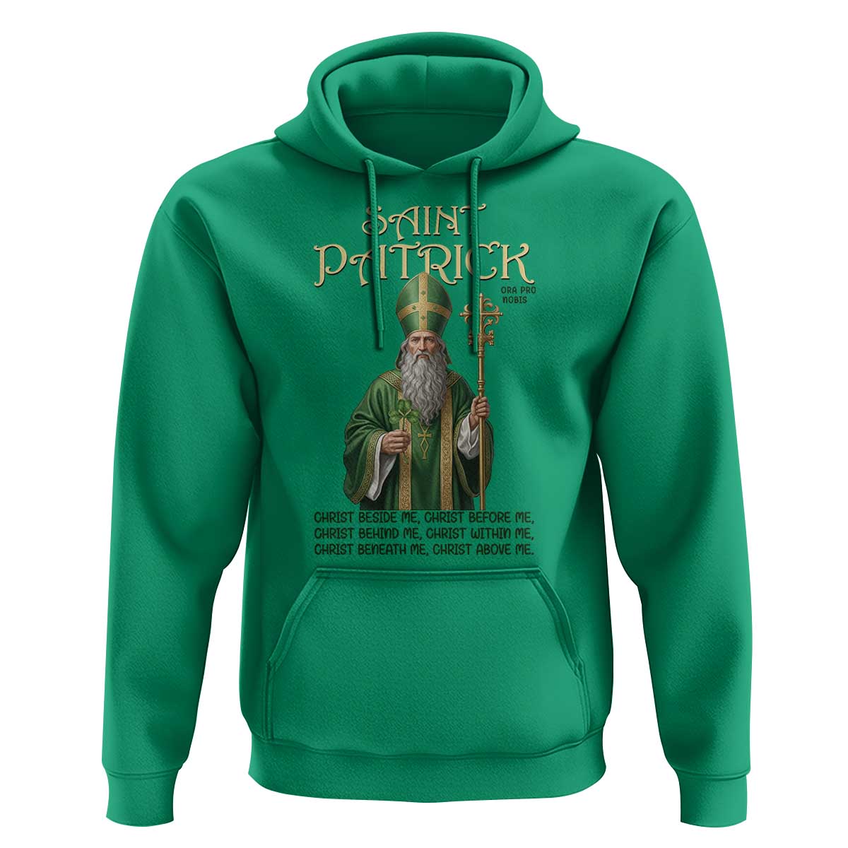 Saint Patrick Ora Pro Nobis Hoodie Irish Christian Prayer