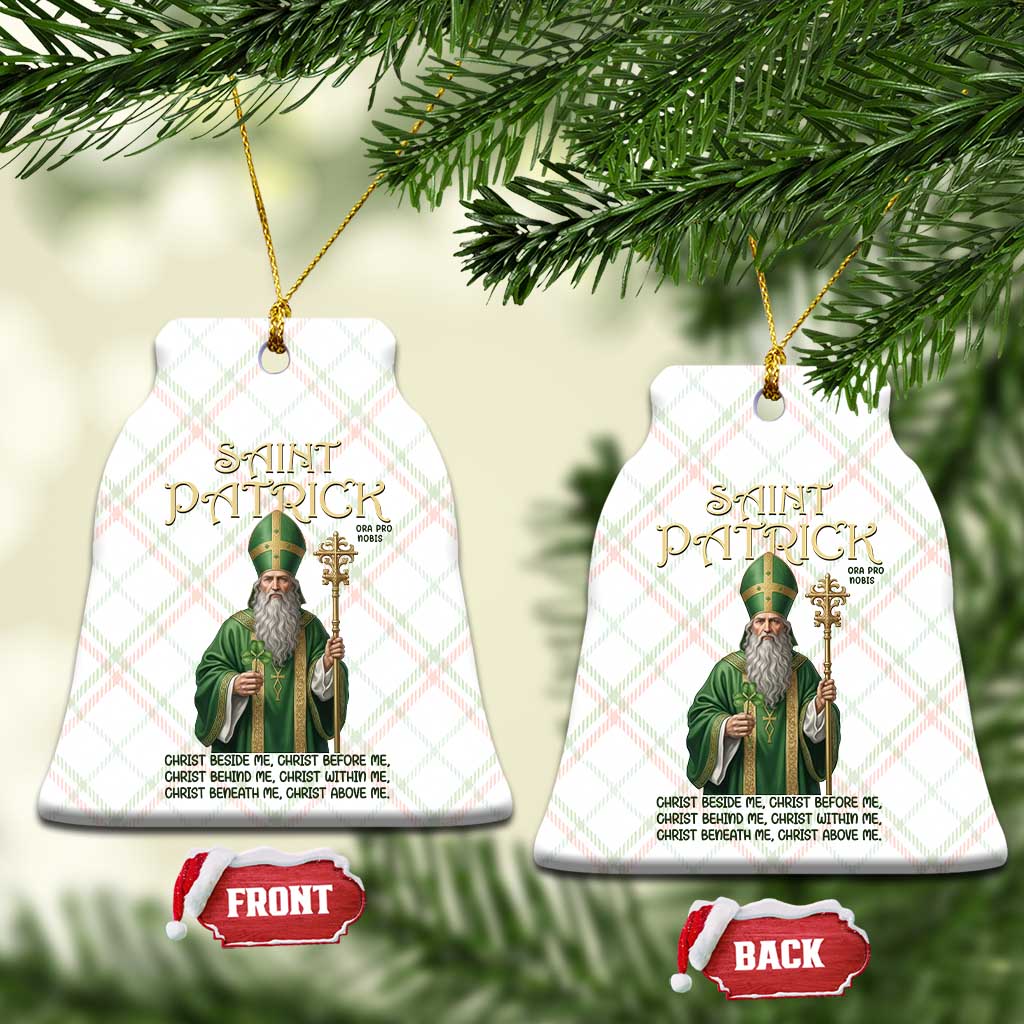 Saint Patrick Ora Pro Nobis Ceramic Ornament Irish Christian Prayer