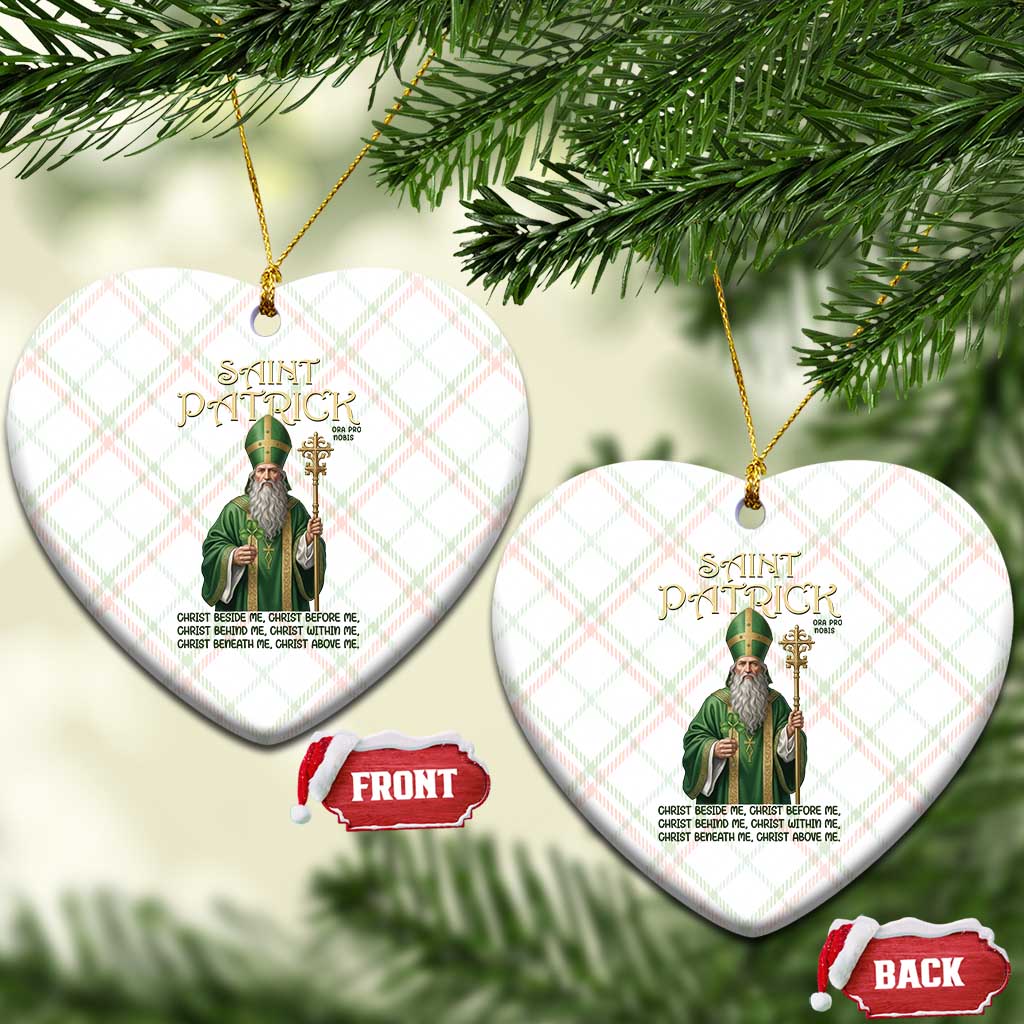 Saint Patrick Ora Pro Nobis Ceramic Ornament Irish Christian Prayer