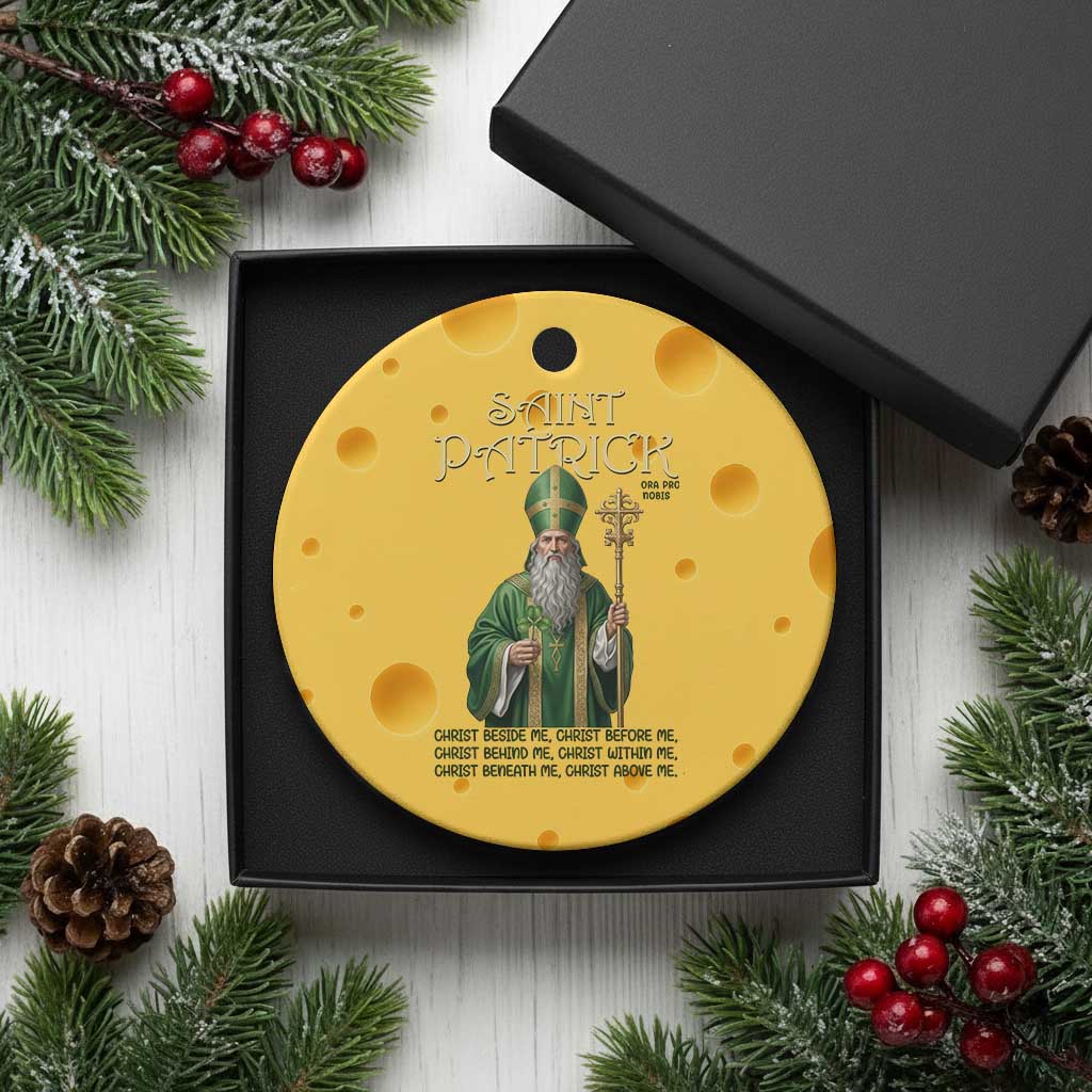 Saint Patrick Ora Pro Nobis Ceramic Ornament Irish Christian Prayer