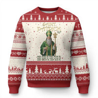 Saint Patrick Ora Pro Nobis Ugly Christmas Sweater Irish Christian Prayer
