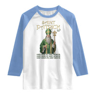 Saint Patrick Ora Pro Nobis Raglan Shirt Irish Christian Prayer