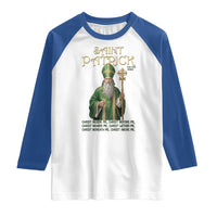 Saint Patrick Ora Pro Nobis Raglan Shirt Irish Christian Prayer