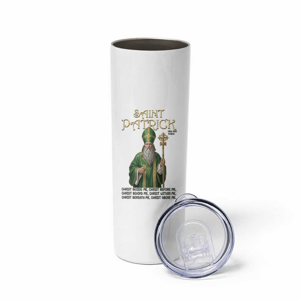 Saint Patrick Ora Pro Nobis Skinny Tumbler Irish Christian Prayer