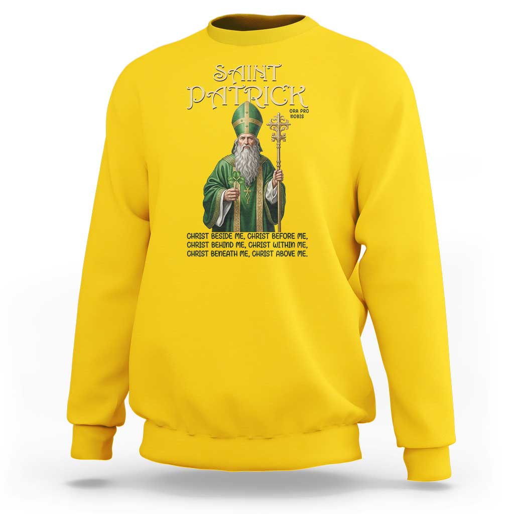 Saint Patrick Ora Pro Nobis Sweatshirt Irish Christian Prayer