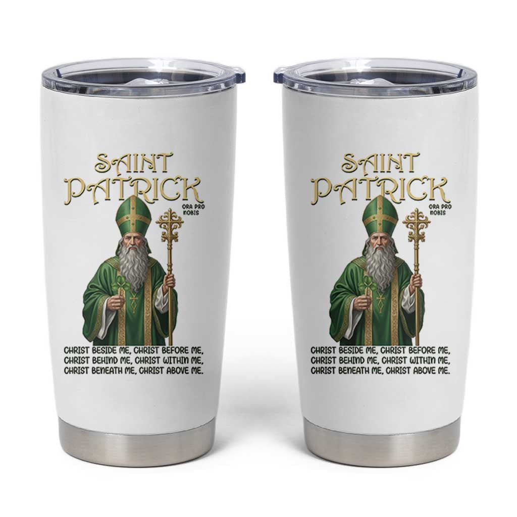 Saint Patrick Ora Pro Nobis Tumbler Cup Irish Christian Prayer