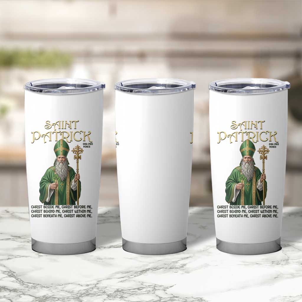 Saint Patrick Ora Pro Nobis Tumbler Cup Irish Christian Prayer