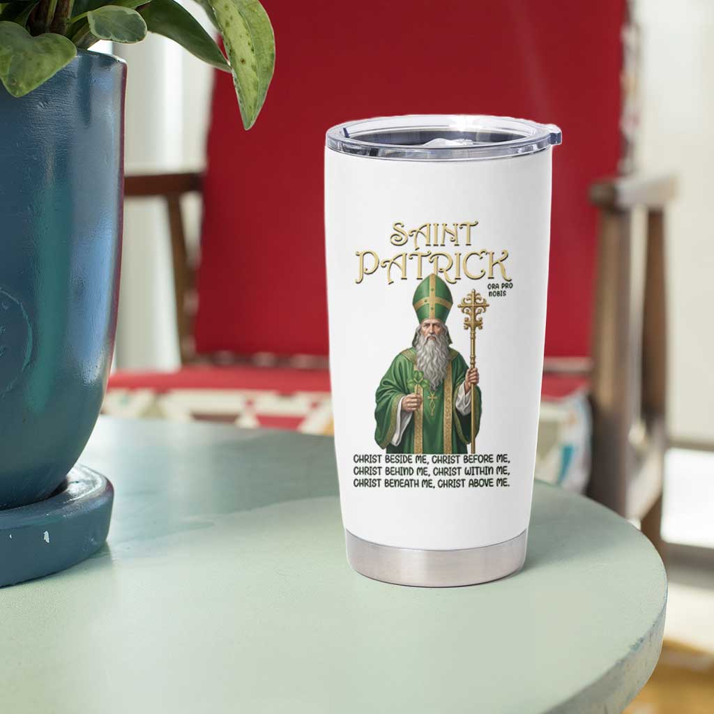 Saint Patrick Ora Pro Nobis Tumbler Cup Irish Christian Prayer