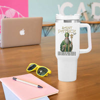 Saint Patrick Ora Pro Nobis Tumbler With Handle Irish Christian Prayer
