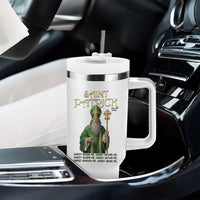 Saint Patrick Ora Pro Nobis Tumbler With Handle Irish Christian Prayer