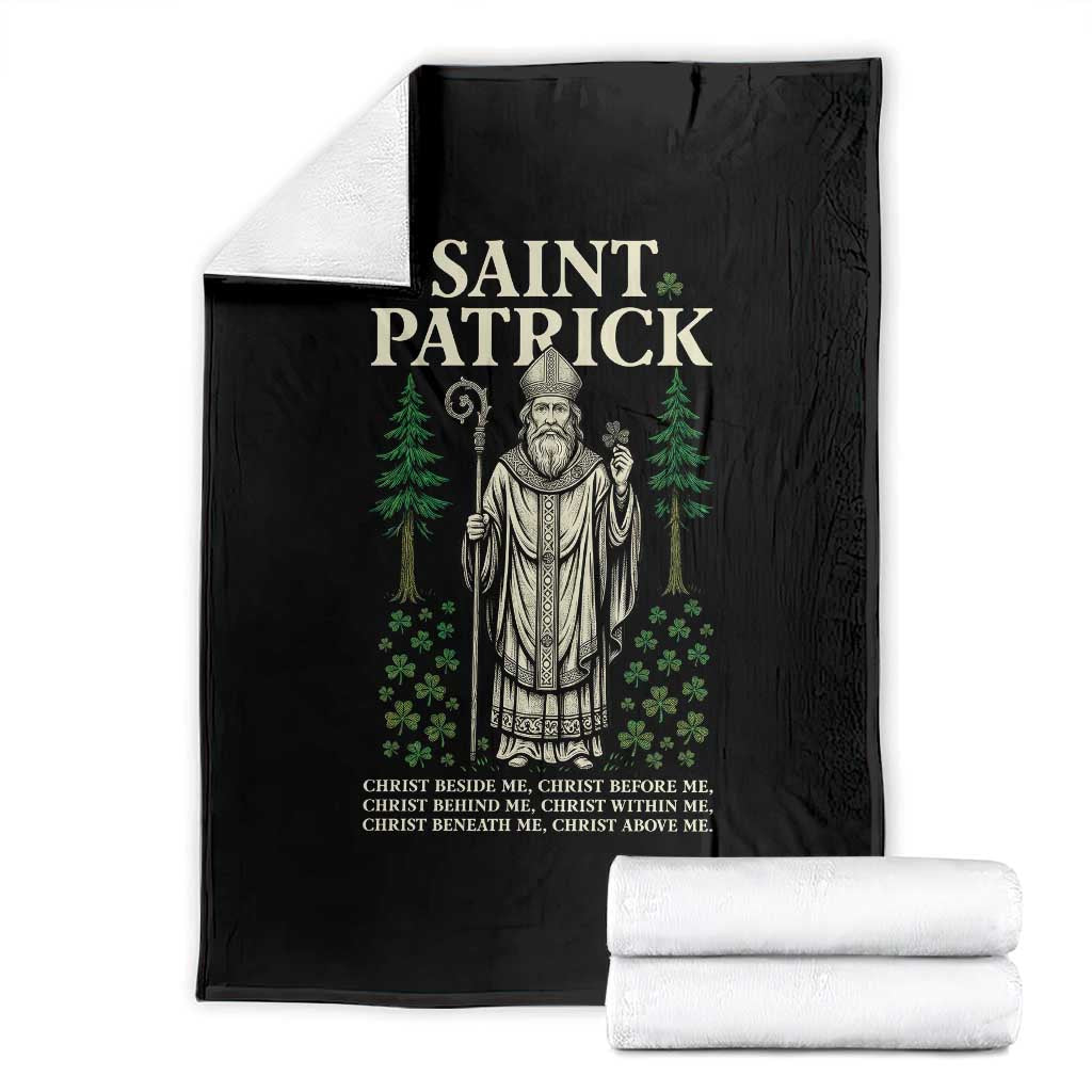 Saint Patrick Breastplate Prayer Throw Blanket Irish Christian Gift