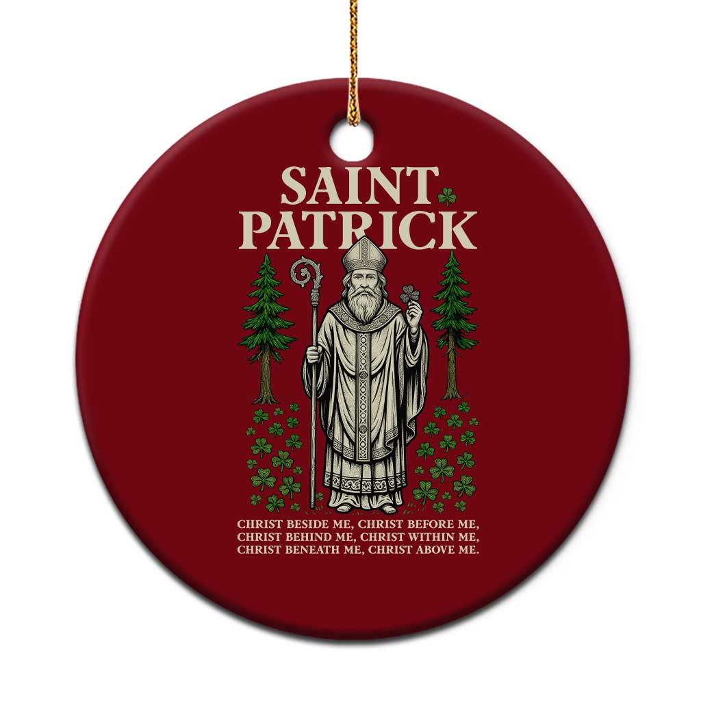 Saint Patrick Breastplate Prayer Ceramic Ornament Irish Christian Gift