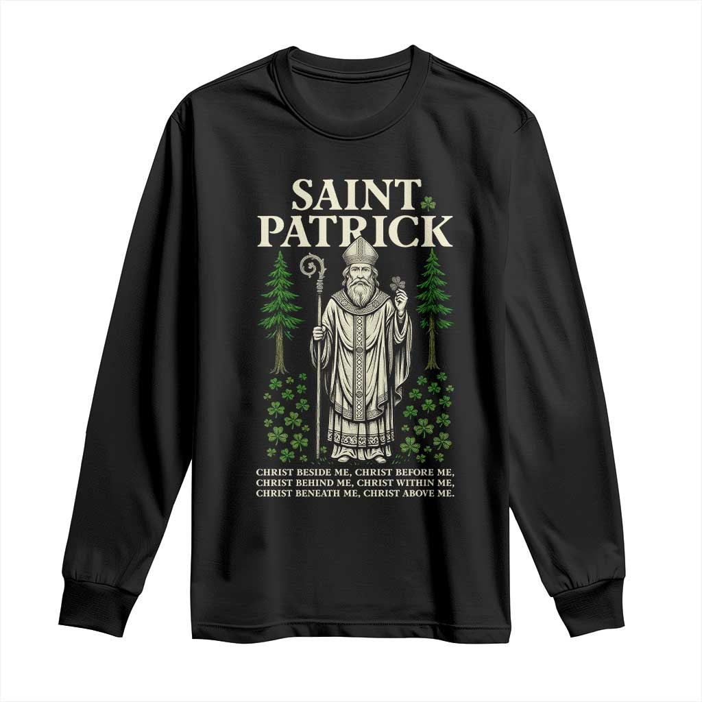 Saint Patrick Breastplate Prayer Long Sleeve Shirt Irish Christian Gift