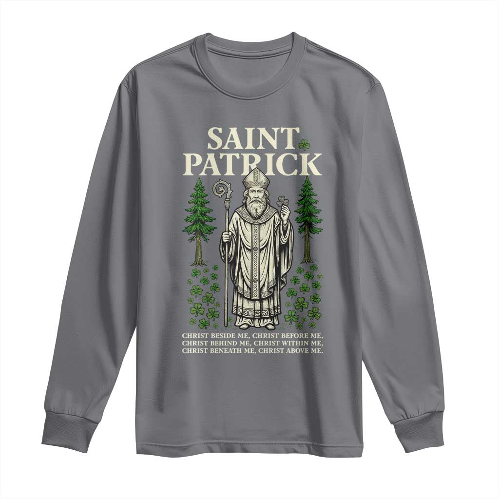 Saint Patrick Breastplate Prayer Long Sleeve Shirt Irish Christian Gift