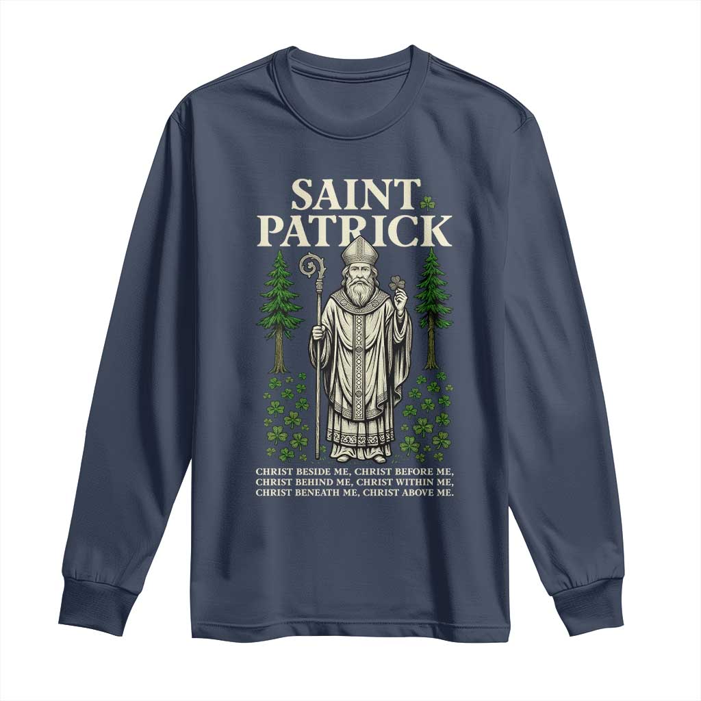 Saint Patrick Breastplate Prayer Long Sleeve Shirt Irish Christian Gift