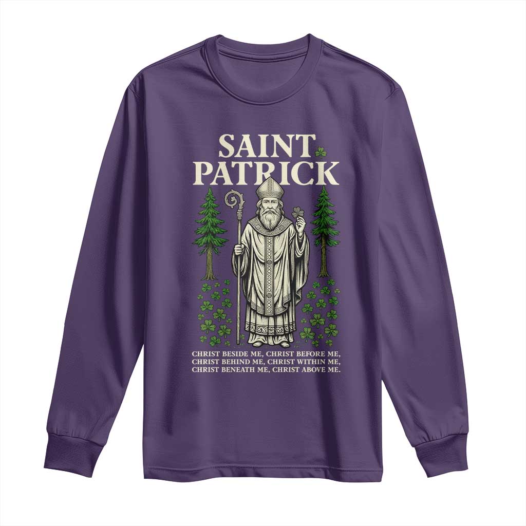 Saint Patrick Breastplate Prayer Long Sleeve Shirt Irish Christian Gift