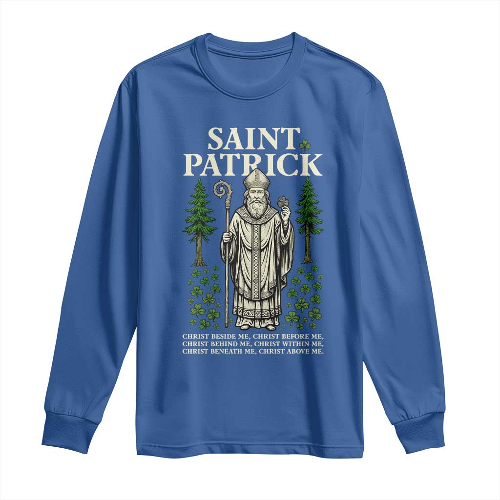 Saint Patrick Breastplate Prayer Long Sleeve Shirt Irish Christian Gift