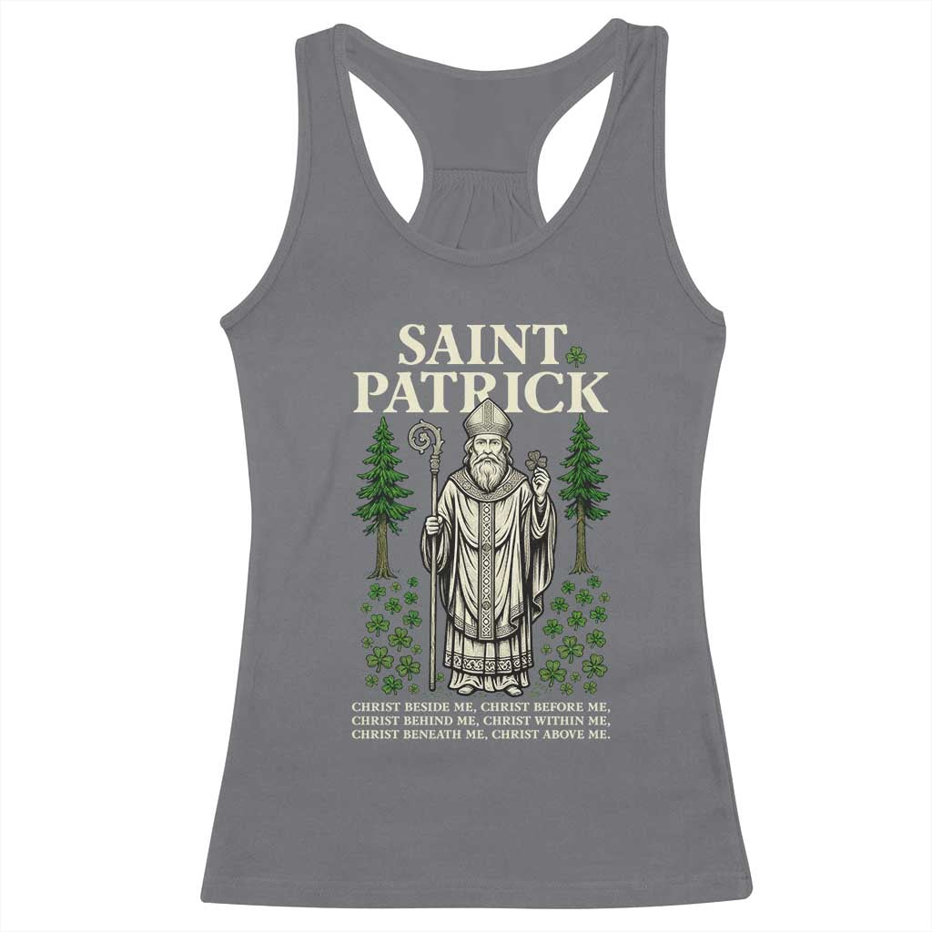 Saint Patrick Breastplate Prayer Racerback Tank Top Irish Christian Gift