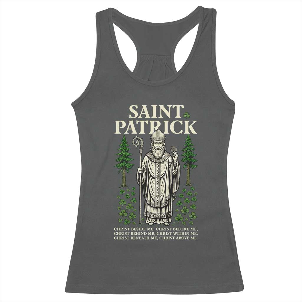 Saint Patrick Breastplate Prayer Racerback Tank Top Irish Christian Gift