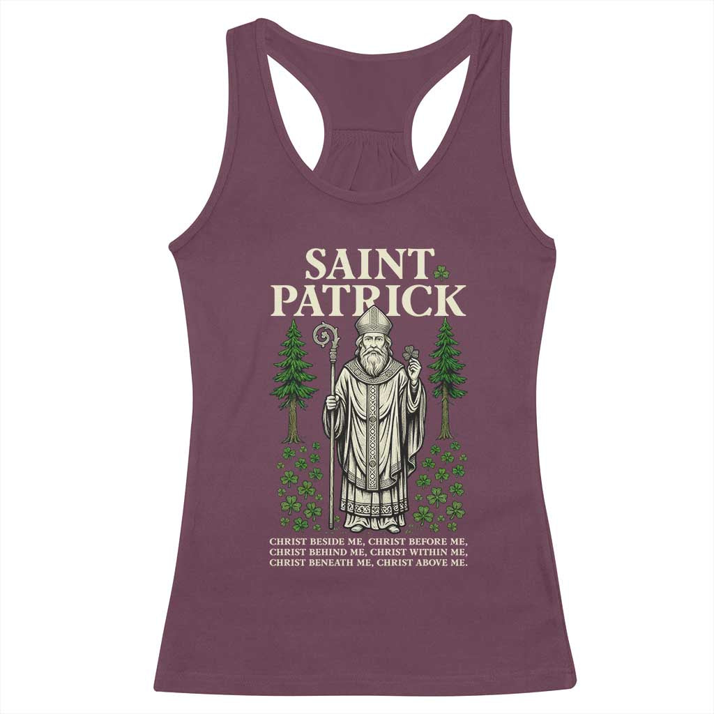 Saint Patrick Breastplate Prayer Racerback Tank Top Irish Christian Gift