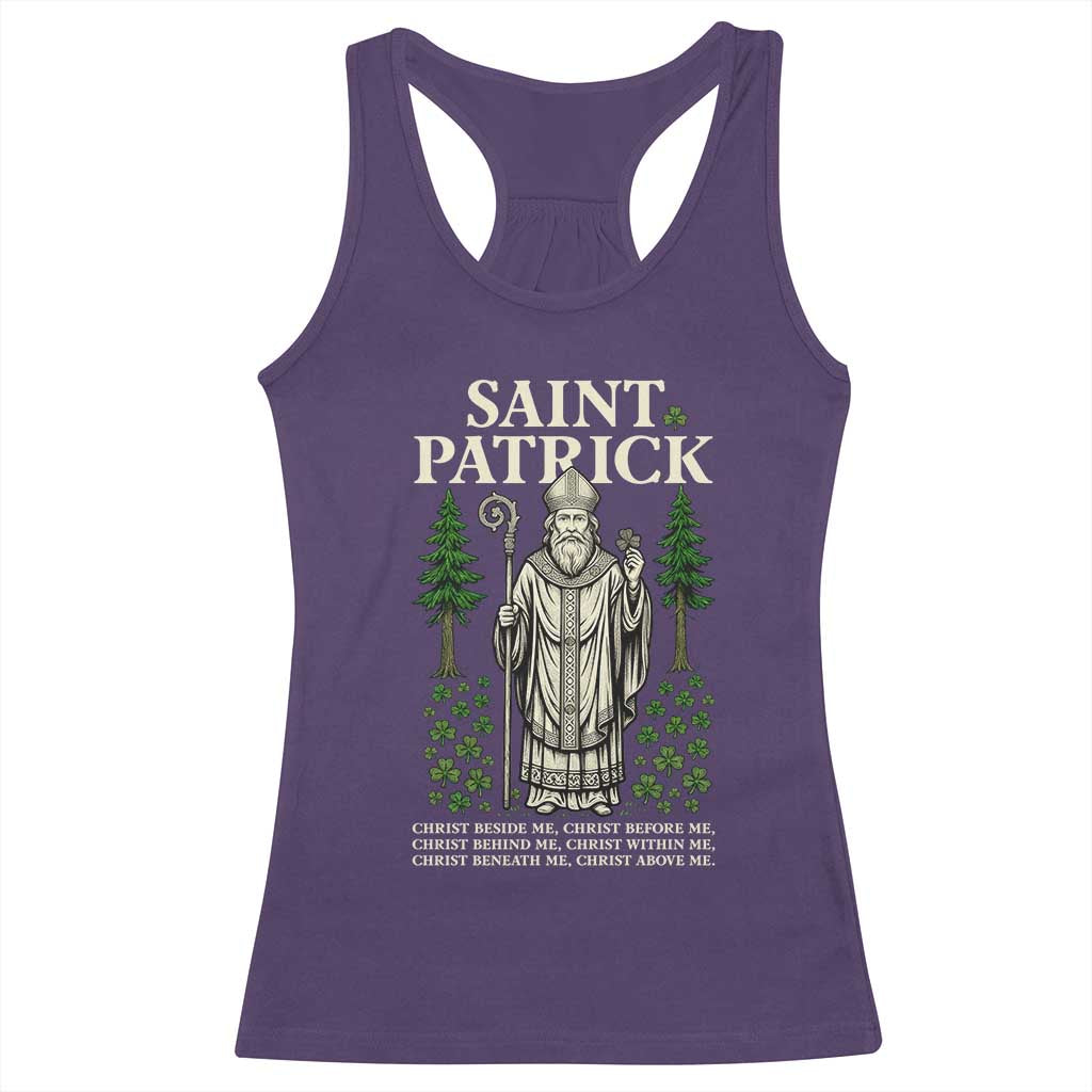 Saint Patrick Breastplate Prayer Racerback Tank Top Irish Christian Gift