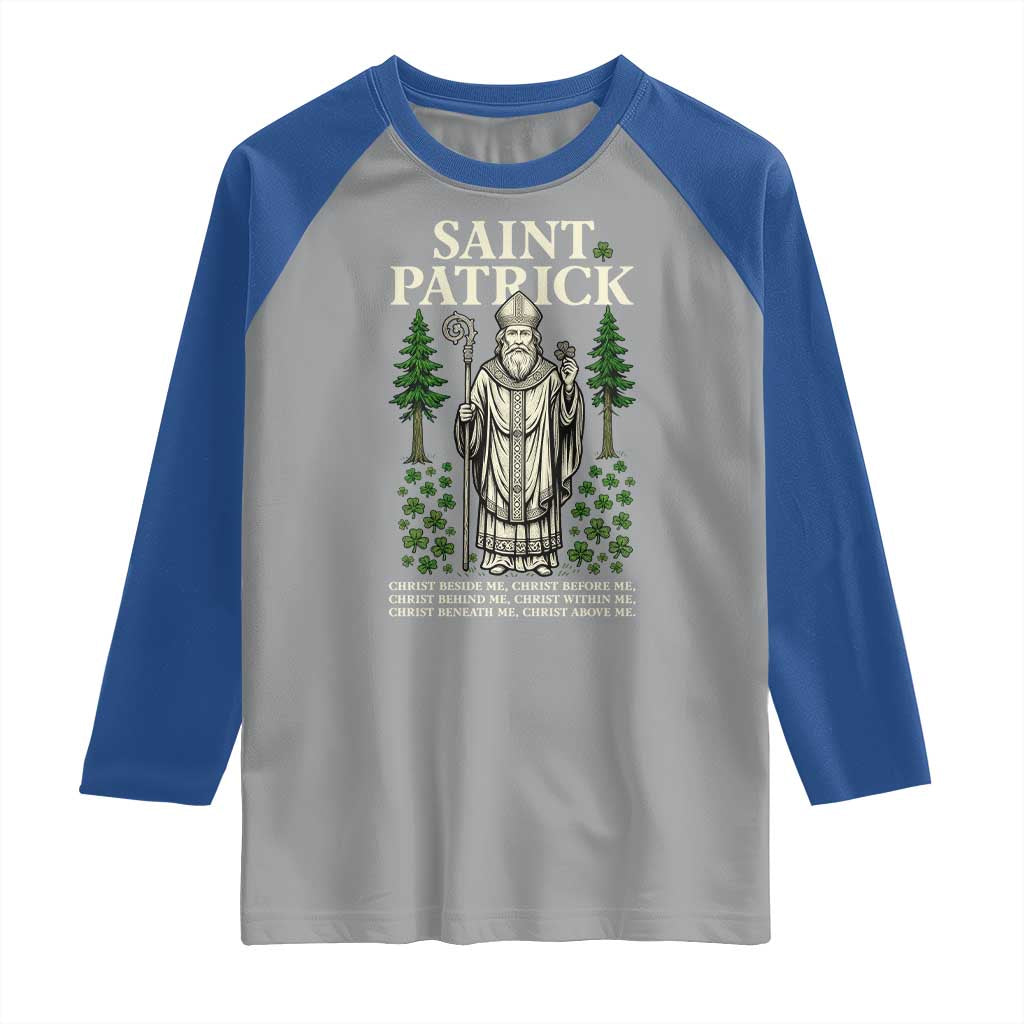 Saint Patrick Breastplate Prayer Raglan Shirt Irish Christian Gift