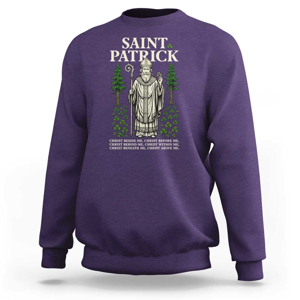 Saint Patrick Breastplate Prayer Sweatshirt Irish Christian Gift