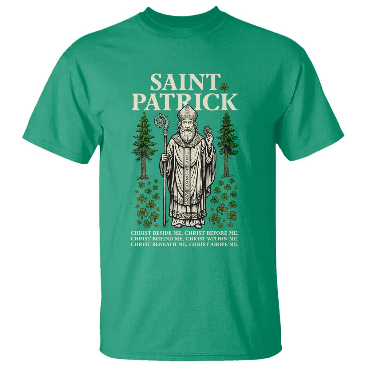 Saint Patrick Breastplate Prayer T Shirt Irish Christian Gift