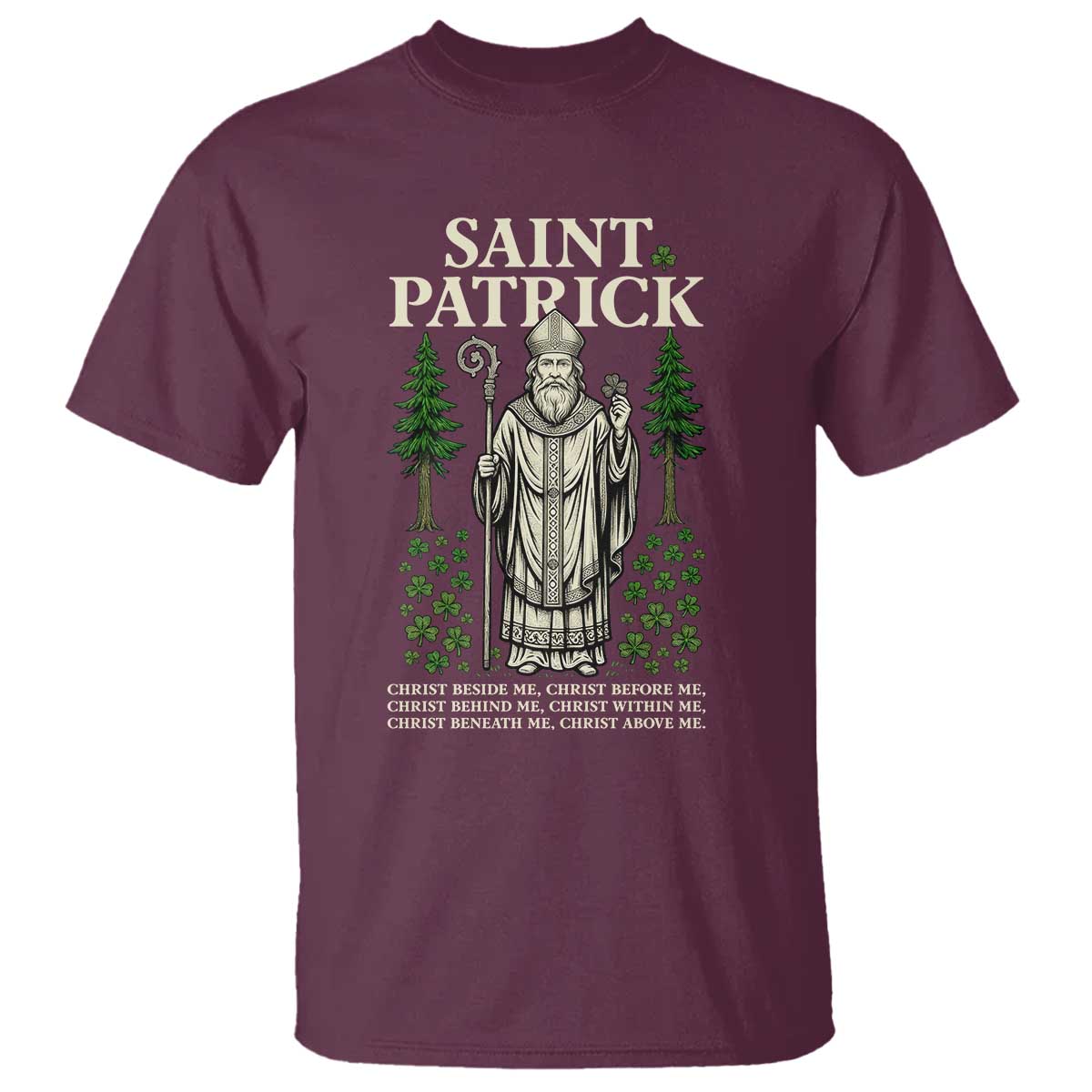 Saint Patrick Breastplate Prayer T Shirt Irish Christian Gift