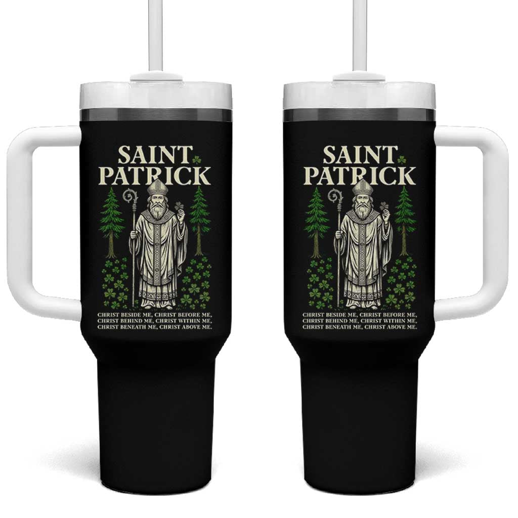 Saint Patrick Breastplate Prayer Tumbler With Handle Irish Christian Gift