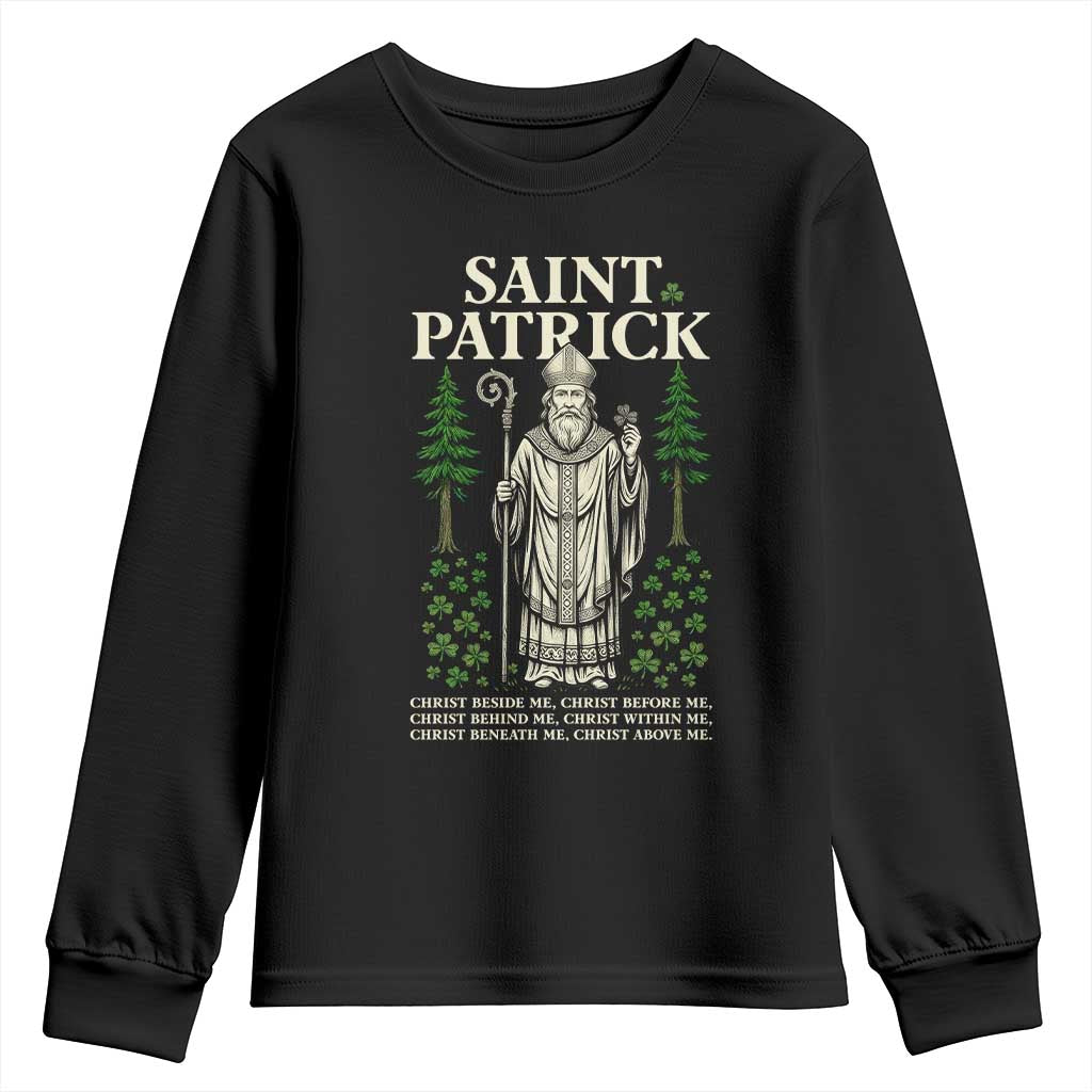Saint Patrick Breastplate Prayer Youth Sweatshirt Irish Christian Gift