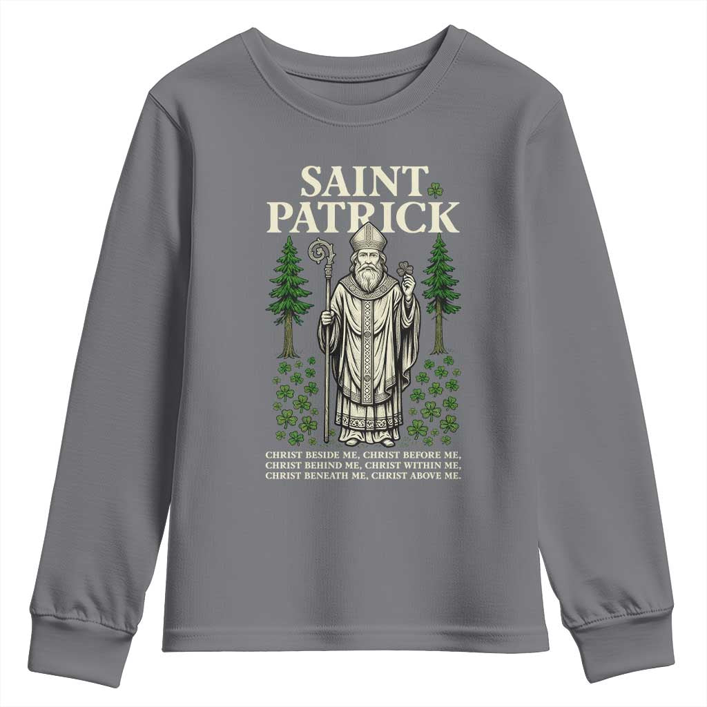 Saint Patrick Breastplate Prayer Youth Sweatshirt Irish Christian Gift