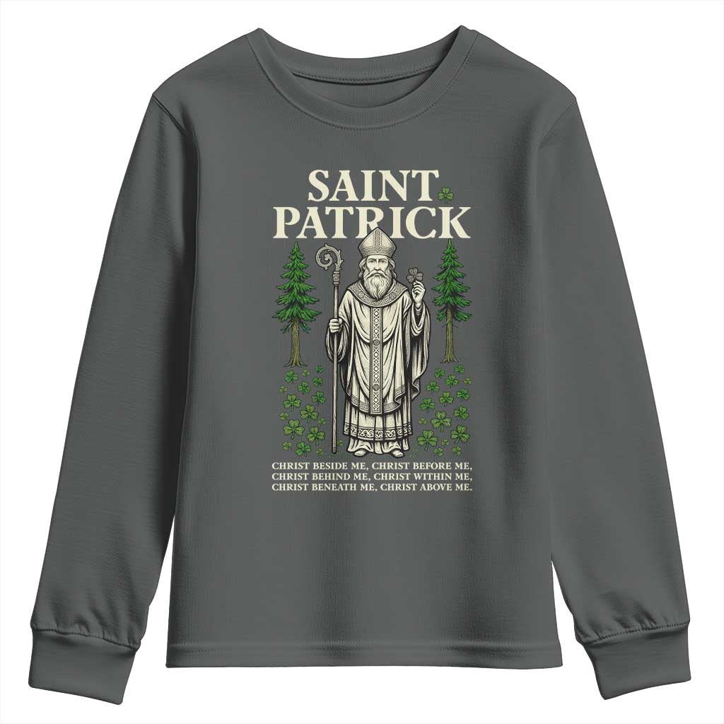 Saint Patrick Breastplate Prayer Youth Sweatshirt Irish Christian Gift