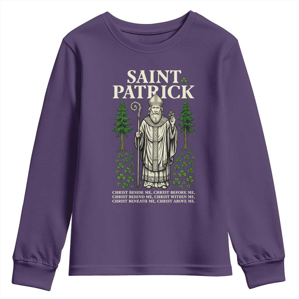 Saint Patrick Breastplate Prayer Youth Sweatshirt Irish Christian Gift