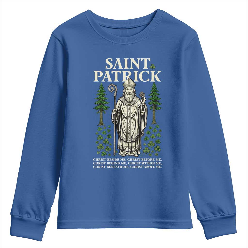 Saint Patrick Breastplate Prayer Youth Sweatshirt Irish Christian Gift