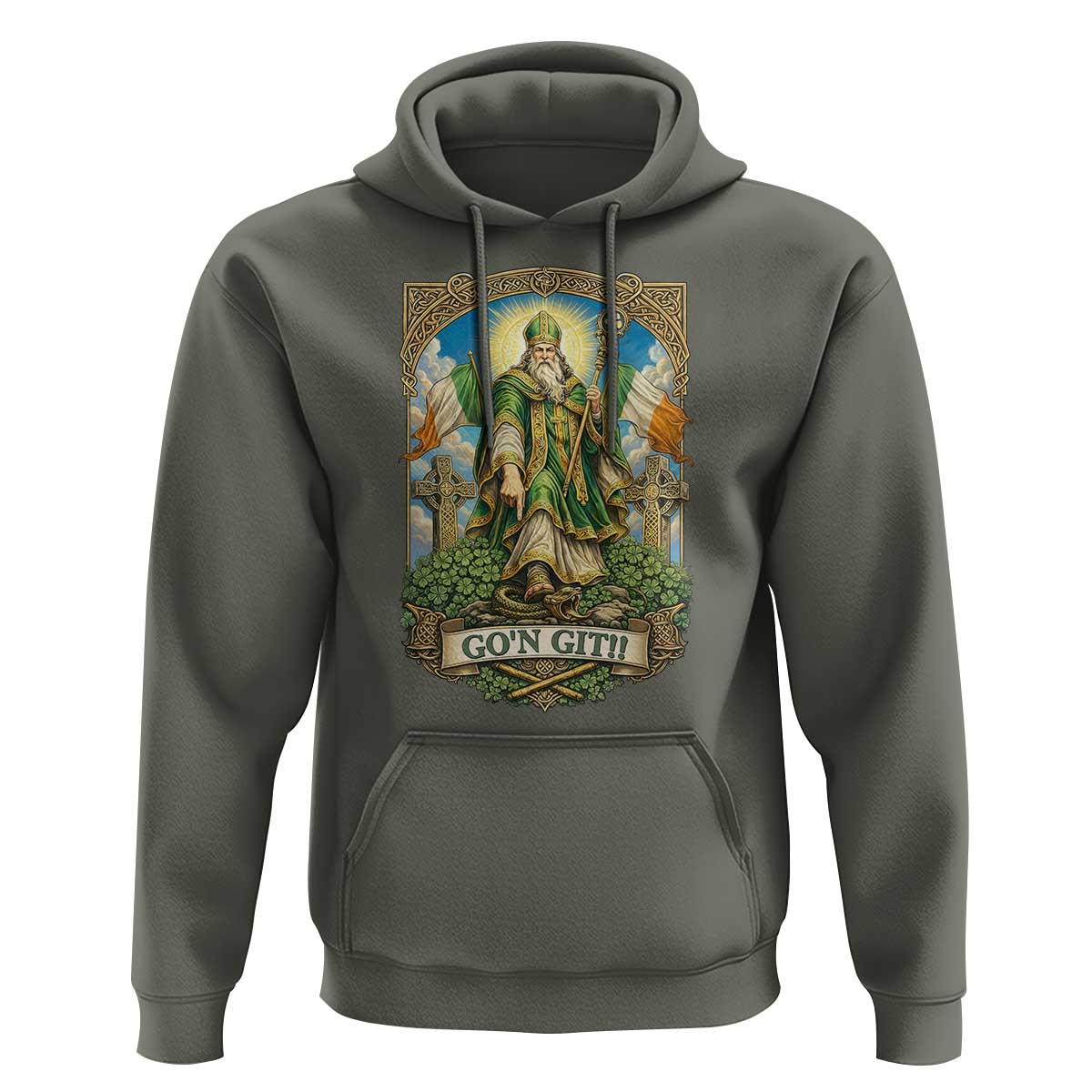 Funny Saint Patrick Go'n Git Snake Hoodie St Patricks Day