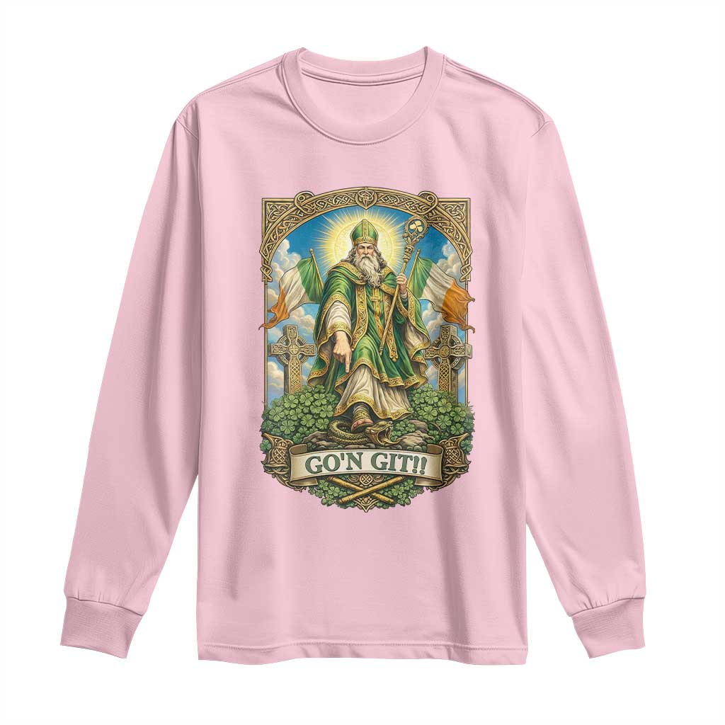 Funny Saint Patrick Go'n Git Snake Long Sleeve Shirt St Patricks Day