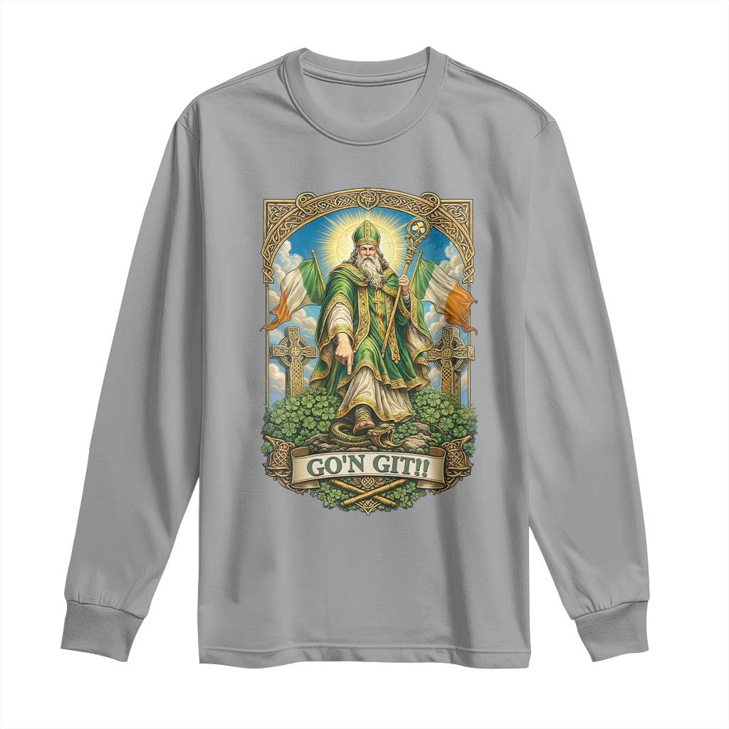 Funny Saint Patrick Go'n Git Snake Long Sleeve Shirt St Patricks Day