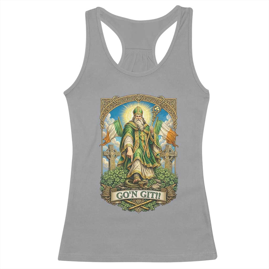 Funny Saint Patrick Go'n Git Snake Racerback Tank Top St Patricks Day