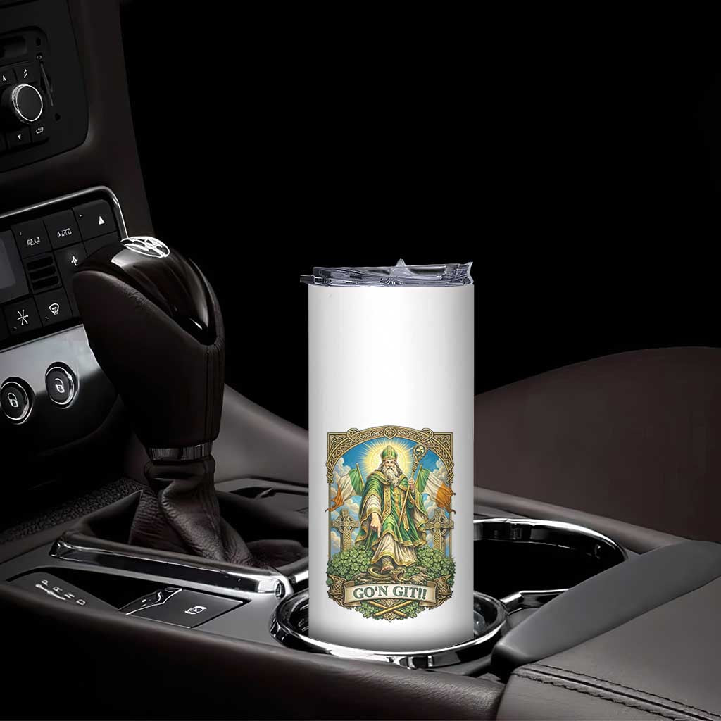 Funny Saint Patrick Go'n Git Snake Skinny Tumbler St Patricks Day
